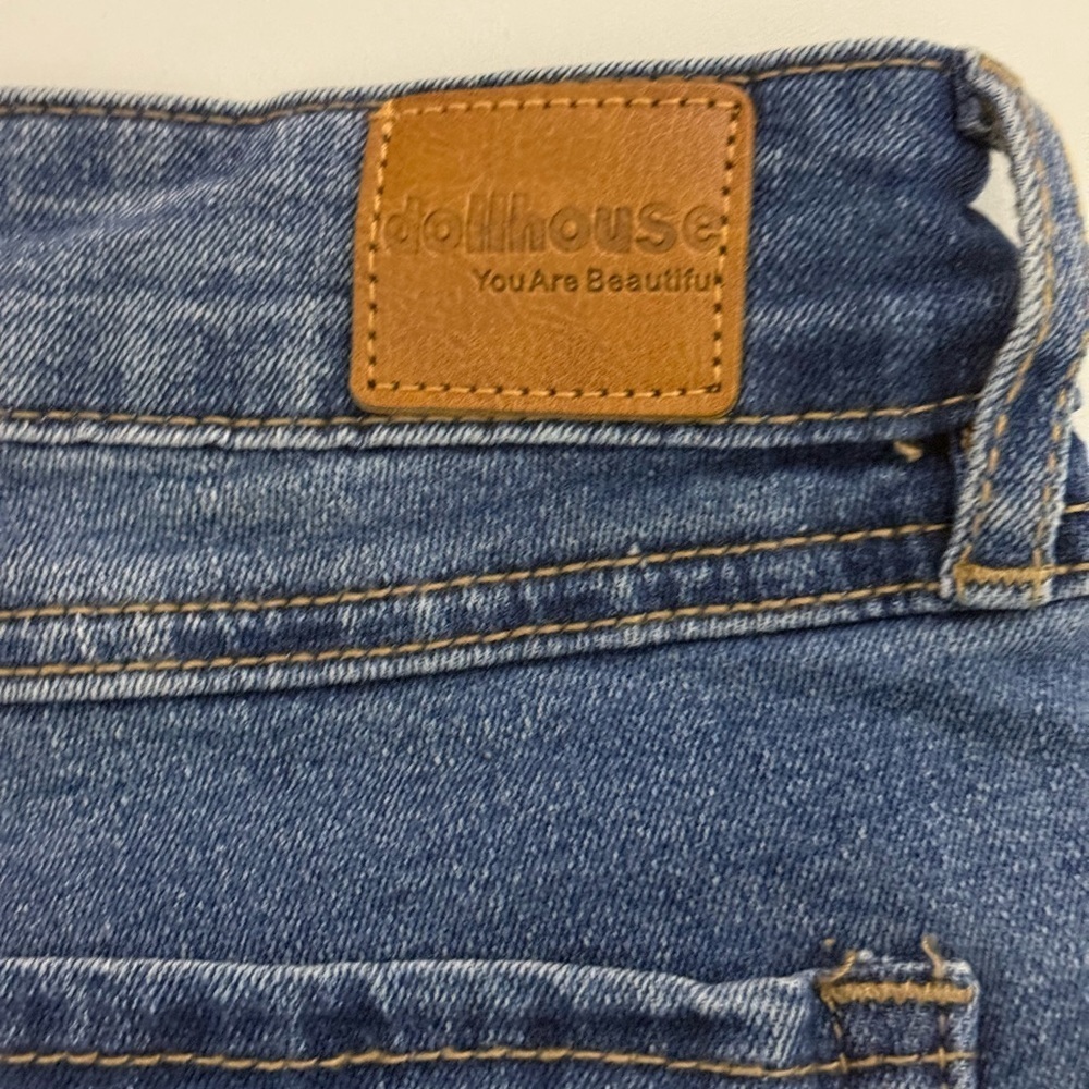 2/$25 Dollhouse Medium Blue Straight Leg Jeans - Picture 2 of 8